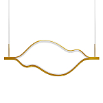 Подвесной светильник волнообразный изогнутый цвета латунь 3000К Spiral Lighting варинант исполнения - 1 | Loft Concept в Сочи