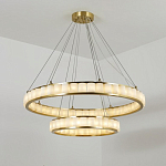 Люстра с 2-мя кольцами из натурального камня с регулируемыми плафонами Durability of Stone варинант исполнения - 2 | Loft Concept в Сочи