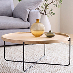 Журнальный стол с круглой деревянной столешницей Urban Style Space варинант исполнения - 2 | Loft Concept в Сочи