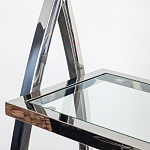 Металлический стеллаж со стеклянными полками Molecule варинант исполнения - 4 | Loft Concept в Сочи