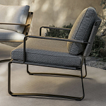 Дизайнерское уличное кресло на металлическом каркасе PHOENIX Armchair варинант исполнения - 7 | Loft Concept в Сочи