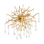 Бра с лучеобразным основанием и подвесками из прозрачного стекла в виде длинных капель Droplet Chandelier варинант исполнения - 1 | Loft Concept в Сочи