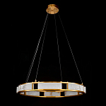 Люстра в виде кольца из натурального камня Golden Alavastor варинант исполнения - 2 | Loft Concept в Сочи