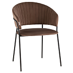 Стул в велюре коричневого цвета Horizon варинант исполнения - 1 | Loft Concept в Сочи