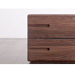 Прикроватный столик деревянный с 2-мя ящиками Moon Walnut Furniture варинант исполнения - 4 | Loft Concept в Сочи