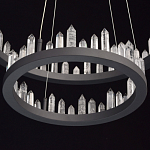 Люстра с двумя кольцами черного цвета с хрустальными элементами QUARTZ CRYSTAL варинант исполнения - 10 | Loft Concept в Сочи