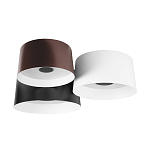 Потолочный светильник с 3-мя цилиндрическими абажурами черного белого и коричневого цвета Urban Dome варинант исполнения - 3 | Loft Concept в Сочи