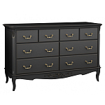 Комод черный из массива бука в стиле прованс Black Provence варинант исполнения - 1 | Loft Concept в Сочи