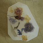 Шкатулка из эпоксидной смолы с цветами белая Epoxy Resin Flowers Box White варинант исполнения - 2 | Loft Concept в Сочи