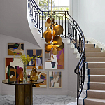 Люстра креативная из дисков цвета латунь Constellation Light and Style варинант исполнения - 5 | Loft Concept в Сочи