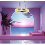 Люстра круглая с фактурными элементами в виде ракушек Inspired Sea варинант исполнения - 5 | Loft Concept в Сочи