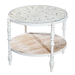 Журнальный столик из натурального дерева в винтажном стиле Openwork Coffee Table варинант исполнения - 1 | Loft Concept в Сочи