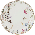 Ваза фарфоровая белая на ножке с рисунком цветов Garden Whisper Porcelain Set  варинант исполнения - 1 | Loft Concept в Сочи