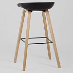 Барный стул на ножках из натурального дерева Boras Black варинант исполнения - 5 | Loft Concept в Сочи