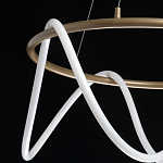 Люстра подвесная круглая золотого цвета с белыми изогнутыми световыми линиями Luke Lampco Tracer Lamp варинант исполнения - 8 | Loft Concept в Сочи