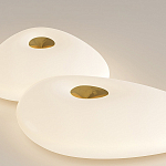 Потолочный светильник с тремя овальными матовыми плафонами TRIDalmen варинант исполнения - 2 | Loft Concept в Сочи