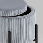 Серо-голубой пуф на черных ножках SANJAY варинант исполнения - 3 | Loft Concept в Сочи