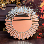 Зеркало круглое с лучами из зеркальных фацетов Silver Facet варинант исполнения - 3 | Loft Concept в Сочи