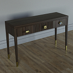 Дизайнерский Письменный стол Elsa Dreams Walnut с тремя ящиками варинант исполнения - 3 | Loft Concept в Сочи