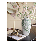 Ваза высокая с зелеными цветочными и птичьими мотивами Vase Inspired by Nature варинант исполнения - 4 | Loft Concept в Сочи