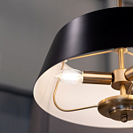 Подвесной светильник с конусовидным металлическим абажуром черного цвета Kichler варинант исполнения - 10 | Loft Concept в Сочи