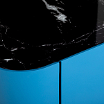 Тумба прикроватная чёрно-голубая с  ящиком Blue Cabinet варинант исполнения - 3 | Loft Concept в Сочи