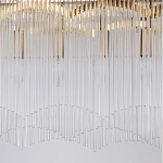 Люстра прямоугольная на цепях с прозрачными трубками и волнистым краем Nembus варинант исполнения - 5 | Loft Concept в Сочи