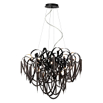 Люстра подвесная с объемной композицией из скрученных лент и металлических цепочек Atlantis Chain варинант исполнения - 4 | Loft Concept в Сочи