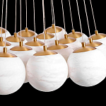 Люстра подвесная круглая с сферическими плафонами из натурального камня Glowing Spheres варинант исполнения - 3 | Loft Concept в Сочи