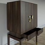 Кабинетный шкаф Elsa Dreams Walnut с 2-мя ящиками варинант исполнения - 2 | Loft Concept в Сочи