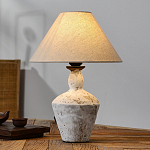 Настольная лампа с керамическим фактурным основанием и тканевым абажуром Eastern Tale варинант исполнения - 3 | Loft Concept в Сочи
