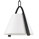 Подвесной светильник в форме конуса с белым тканевым абажуром и чёрным каркасом Stylish Solution варинант исполнения - 3 | Loft Concept в Сочи