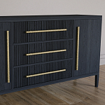 Буфет Primo с тремя ящиками и двумя фасадами Черный дуб варинант исполнения - 3 | Loft Concept в Сочи