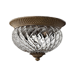 Потолочный светильник с чашеобразным плафоном из толстого волнообразного стекла и широким узорчатым основанием Hinkley варинант исполнения - 9 | Loft Concept в Сочи