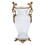 Ваза прозрачная с бронзовыми ручками в виде ангелов Eden Garden варинант исполнения - 1 | Loft Concept в Сочи