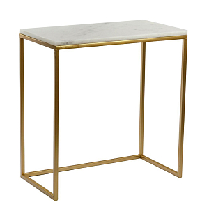 Консоль Quadrilateral Base белый мрамор