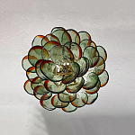 Люстра стеклянная с зелеными лепестками Green Leaf Fall варинант исполнения - 4 | Loft Concept в Сочи