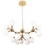 Люстра с плафонами из стеклянных шаров Pearls Suspension Gold Chandelier варинант исполнения - 2 | Loft Concept в Сочи