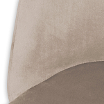 Барный стул со спинкой и металлической подставкой на 4-х деревянных ножках Бежевый Велюр Vendramin Chair варинант исполнения - 3 | Loft Concept в Сочи