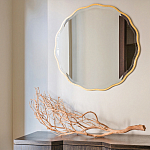 Золотое настенное зеркало Yvon Mirror варинант исполнения - 2 | Loft Concept в Сочи