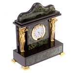 Часы настольные из натурального камня Нефрит с декором в виде Кариатиды Caryatid Stone Clock варинант исполнения - 2 | Loft Concept в Сочи