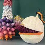 Статуэтка фантастический фрукт Exotic Tropical Fruit orange and white 67 варинант исполнения - 1 | Loft Concept в Сочи