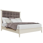 Кровать из массива бука с мягким изголовьем Tasteful Furniture варинант исполнения - 1 | Loft Concept в Сочи