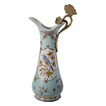 Кувшин с цветочным рисунком и бронзовой ручкой Blue Garden варинант исполнения - 1 | Loft Concept в Сочи