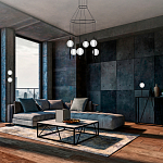 Люстра светодиодная с 6-ю сферическими стеклянными плафонами Splatter варинант исполнения - 5 | Loft Concept в Сочи