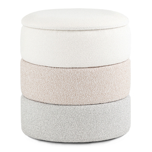 Пуф Three Colors в ткани букле из трех цветов 