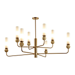 Люстра на штанге с 8-ю цилиндрическими матовыми плафонами и шарами из камня Orb Essence варинант исполнения - 8 | Loft Concept в Сочи