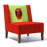 FUN Armchair "Chili Pepper" Red Дизайнерское кресло с цветным принтом варинант исполнения - 2 | Loft Concept в Сочи