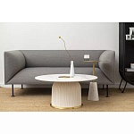 Кофейный столик с круглой столешницей на белом мраморном основании Original Foundation варинант исполнения - 2 | Loft Concept в Сочи