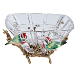 Чаша квадратная из прозрачного стекла с фигурками разноцветных птиц Eden Garden варинант исполнения - 1 | Loft Concept в Сочи